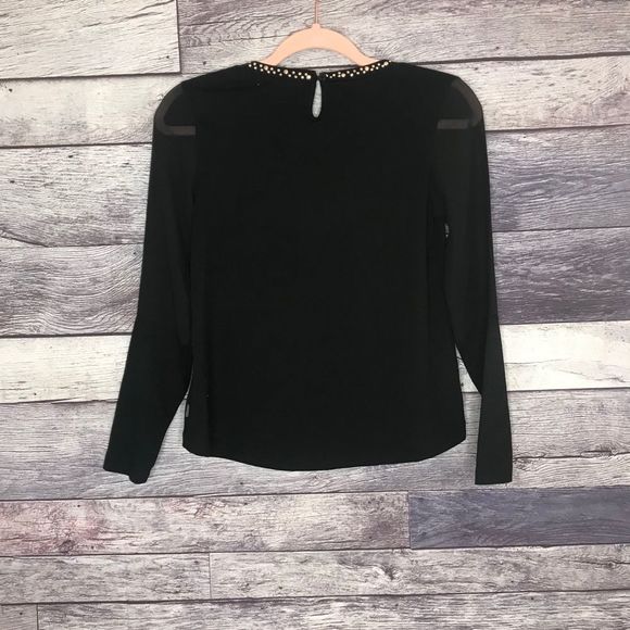 DKNY Girls Black Long Sleeve w/ Sheer arm Cutouts - Picture 6 of 6